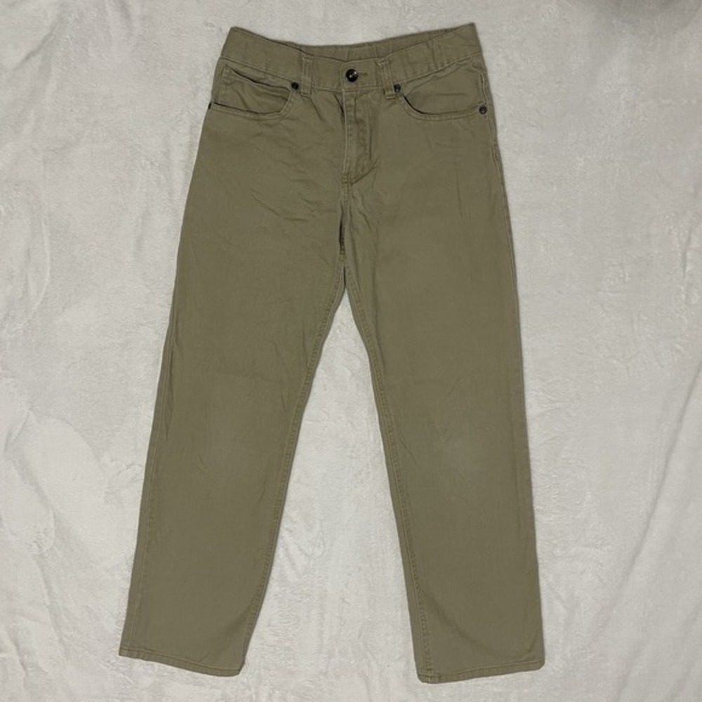 Faded Glory Sand Khaki Pants 5 Pockets Boys Youth Size 16 Rn #19747